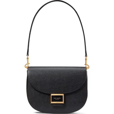 Kate Spade New York Katy Textured Leather Convertible Shoulder Bag In Black
