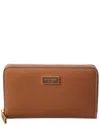 Kate Spade New York Katy Textured Leather Medium Zip Around Wallet In Brown