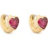 Kate Spade New York Keep Sparkling Asscher Cut Huggie Hoop Earrings In Multi