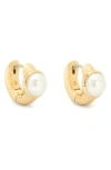 Kate Spade New York Keep Sparkling Huggie Hoop Earrings In Gold
