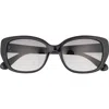 Kate Spade New York Kenzie 53mm Polarized Cat Eye Sunglasses In Black
