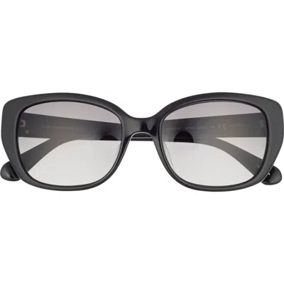 Kate Spade New York Kenzie 53mm Polarized Cat Eye Sunglasses In Black