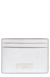 Kate Spade New York Kenzie Glitter Card Case In Silver