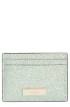 Kate Spade New York Kenzie Glitter Card Case In Blue