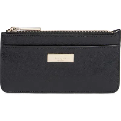 Kate Spade New York Kenzie Leather Top Zip Wallet In Black