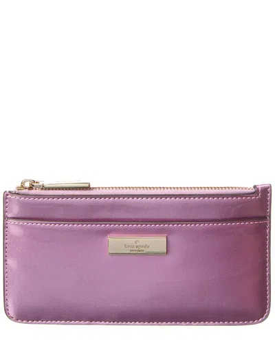 Kate Spade New York Kenzie Patent Boxed Large Slim Card Holder In Pink