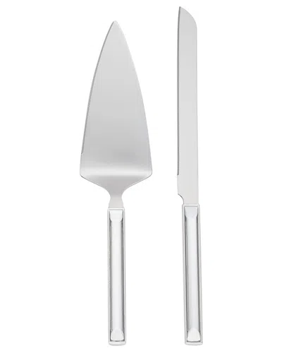 Kate Spade New York Key Court Dessert Server Set In Silver