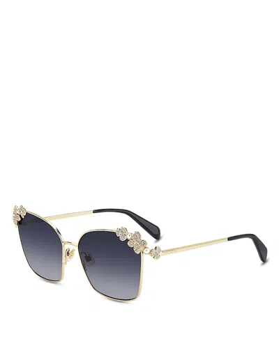 Kate Spade New York Kileen Square Geometrical Sunglasses, 59mm In Gold/gray