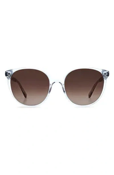 Kate Spade New York Kimberlyn 56mm Gradient Cat Eye Sunglasses In Blue/brown Sf