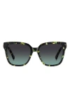 Kate Spade New York Kiya 56mm Gradient Square Sunglasses In Green