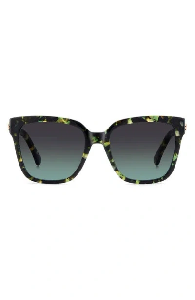 Kate Spade New York Kiya 56mm Gradient Square Sunglasses In Green