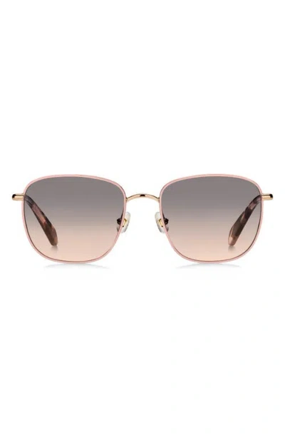 Kate Spade New York Kiylah 53mm Square Sunglasses In Pink/gold