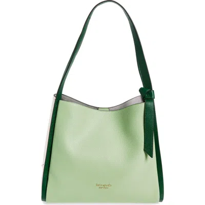 Kate Spade New York Knott Colorblocked Pebble Leather Tote In Beach Glass Multi