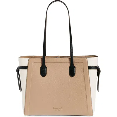 Kate Spade New York Knott Large Colorblock Leather Tote In Kraft Paper Multi