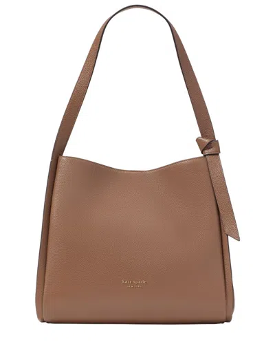 Kate Spade New York Knott Large Leather Shoulder Bag In Brown