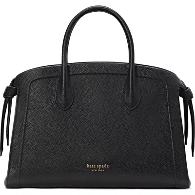 Kate Spade New York Knott Large Zip Top Satchel Bag In Black