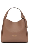 Kate Spade New York Knott Medium Leather Tote In Warm Acorn