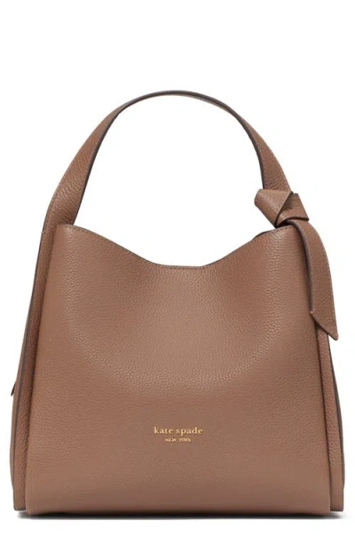 Kate Spade New York Knott Medium Leather Tote In Warm Acorn