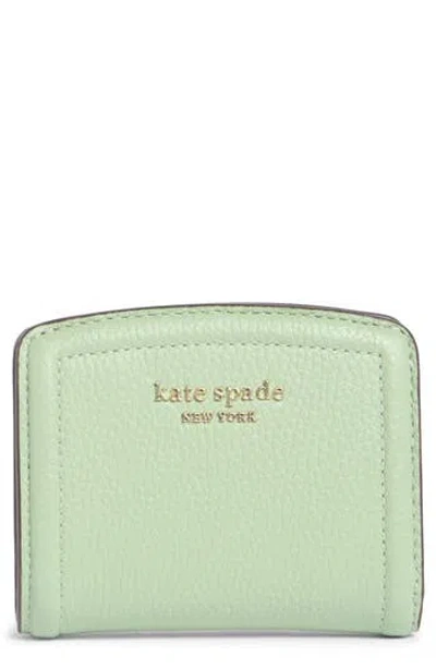 Kate Spade New York Knott Pebbled Leather Bifold Wallet In Green