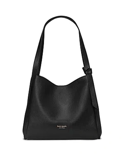 Kate Spade New York Knott Pebbled Leather Large Shoulder Bag In Black