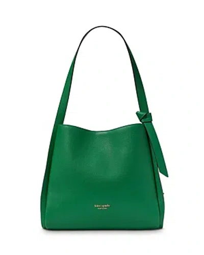 Kate Spade New York Knott Pebbled Leather Large Shoulder Bag In Green