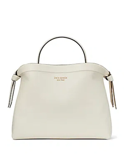 Kate Spade New York Knott Pebbled Leather Large Top Handle Bag In Light Cream