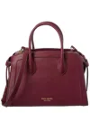 Kate Spade New York Knott Pebbled Leather Medium Zip Top Satchel In Red