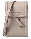 Kate Spade New York Knott Pebbled Leather Ns Phone Crossbody In Brown
