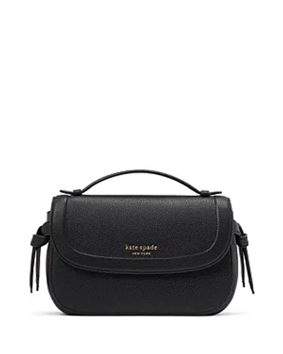 Kate Spade New York Knott Pebbled Leather Top Handle Crossbody In Black