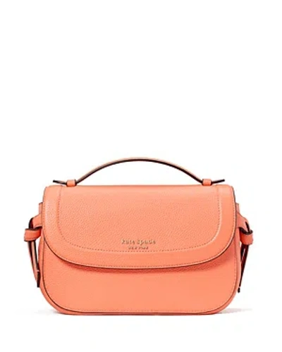Kate Spade New York Knott Pebbled Leather Top Handle Crossbody In Melon Ball
