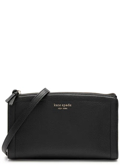 Kate Spade New York Knott Small Leather Cross-body Bag In Black