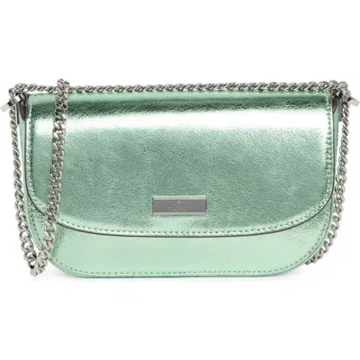 Kate Spade New York Krista Metallic Chain Flap Crossbody Bag In Blue