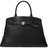 Kate Spade New York Large Deco Pebble Leather Satchel In Black