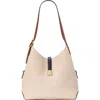 Kate Spade Tribeca Colorblock Pebbled Leather Shoulder Bag In Milk Glass Multi