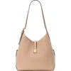 Kate Spade Large Deco Timeless Taupe Leather Shoulder Bag In Timeless Taupe