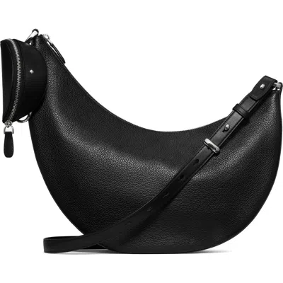 Kate Spade New York Large Duo Pebbled Leather Crossbody Bag In Black