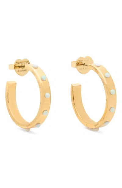 Kate Spade New York Large Faux Opal Hoop Earrings