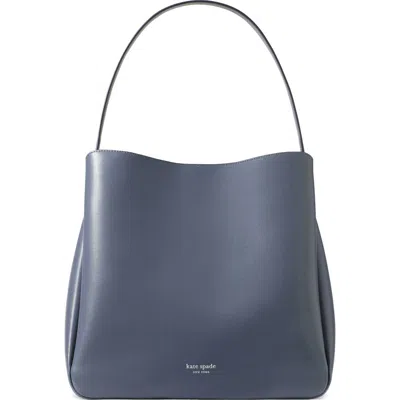 Kate Spade New York Large Grace Leather Shoulder Bag In Gray