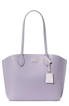 Shop Kate Spade New York Large Suite Leather Tote In Lavender Cream