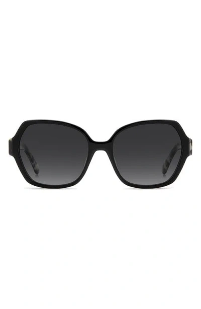 Kate Spade New York Layne 57mm Geometric Square Sunglasses In Black