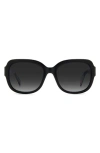 Kate Spade Laynes 55mm Gradient Sunglasses In Black/grey Shaded