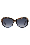 Kate Spade New York Laynes 55mm Gradient Sunglasses In Havana Beige Blue/grey Shaded