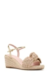 Kate Spade New York Leandra Ankle Strap Wedge Sandal In Gold