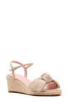 Kate Spade New York Leandra Ankle Strap Wedge Sandal In Natural