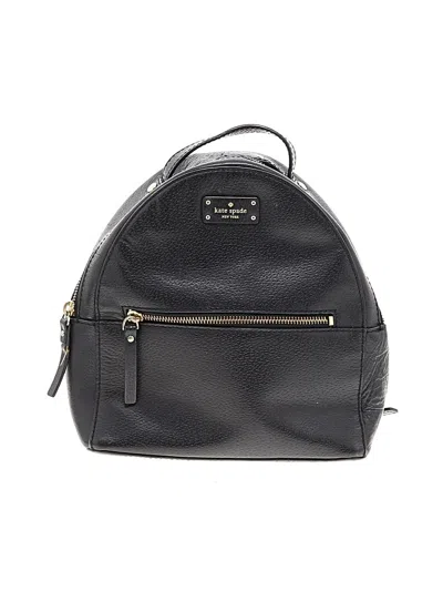 Pre-owned Kate Spade New York Leather Backpack In Black