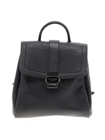 Pre-owned Kate Spade New York Leather Backpack In Black