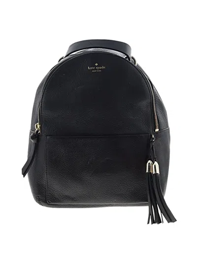 Pre-owned Kate Spade New York Leather Backpack In Black