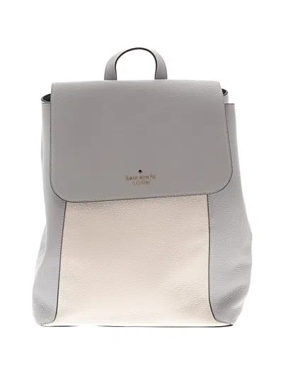 Pre-owned Kate Spade New York Leather Backpack In Gray