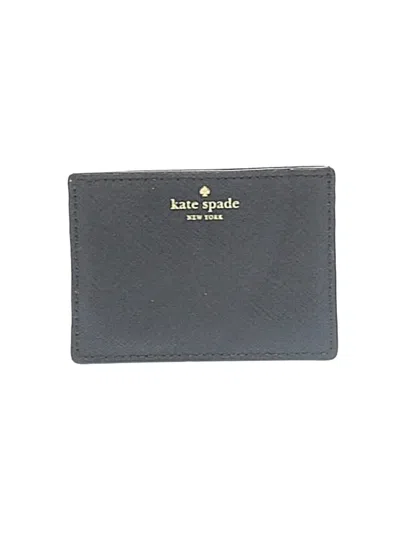 Pre-owned Kate Spade New York Leather Card Holder In Gray