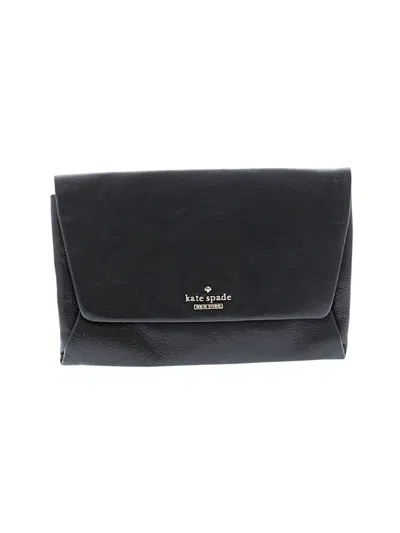 Pre-owned Kate Spade New York Leather Clutch In Black